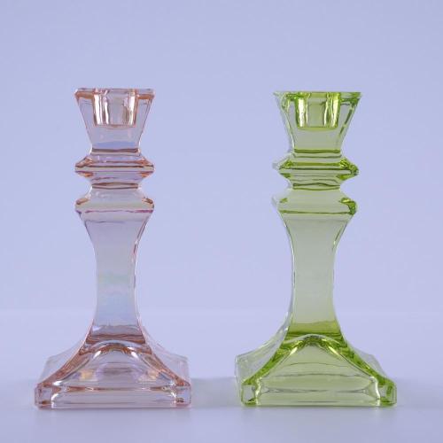 Colorful Glass Candle Holder for Pillar