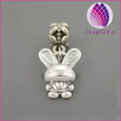 English letters LOVE rabbit charms