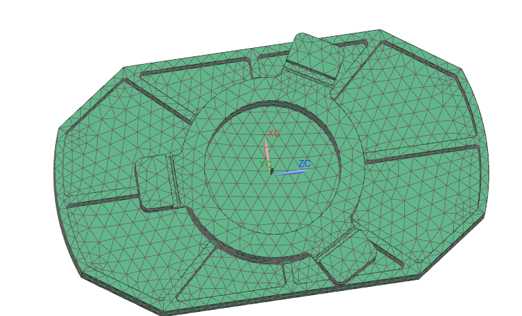 Finite element model of the scanning mirror a
