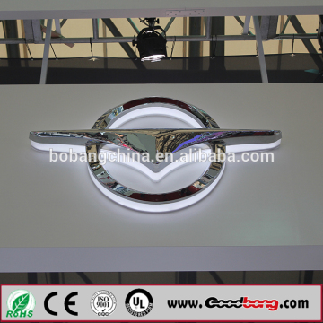 ABS Chrome LED Car Logo Signage