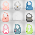 Benutzerdefinierte komfortable Silikon-Eisbär-Baby-Lätzchen