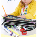 Logo Custom Canvas Child Pencil Bag Pelajar Segitiga Pembelajaran Beg Pembelajaran