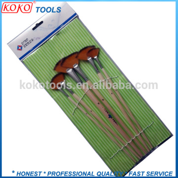 Fan top synthetic hair wooden handle makeup artist brush