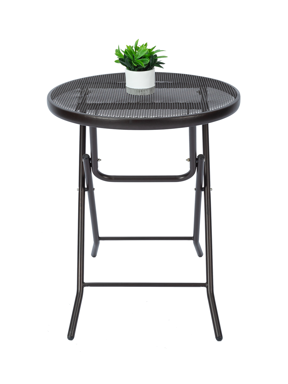 Bistro Metal Folding Round Mesh Table