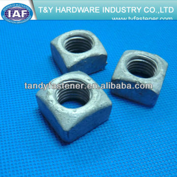 Square thin nuts zinc plated