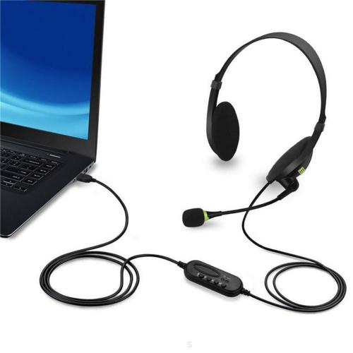 USB-headset med mikrofon datorhörlurar