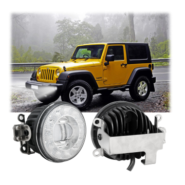 4 Inch Round DRL LED Fog Driving Lights 10W Amber Waterproof for Jeep Grand Cherokee