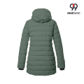 Parka de mujer con aspecto de plumón suave y capucha