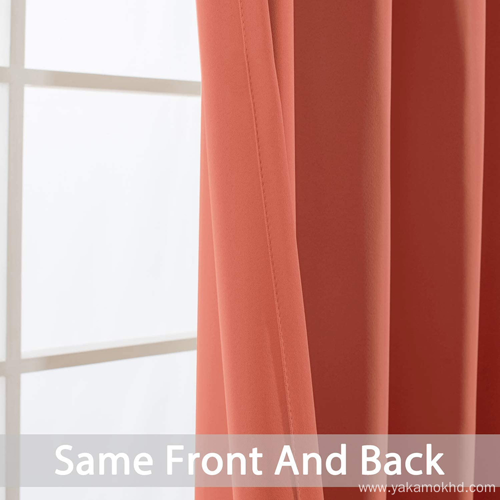 Coral Blackout Curtains 96 Inch Long