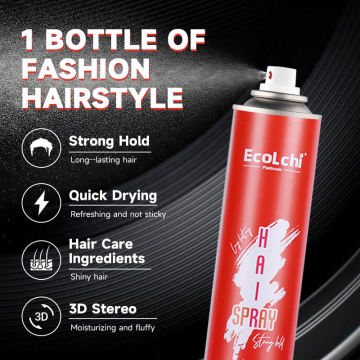Ecolchi 400ml Professional Hair Styling Spray - Strong Holding OEM ODM