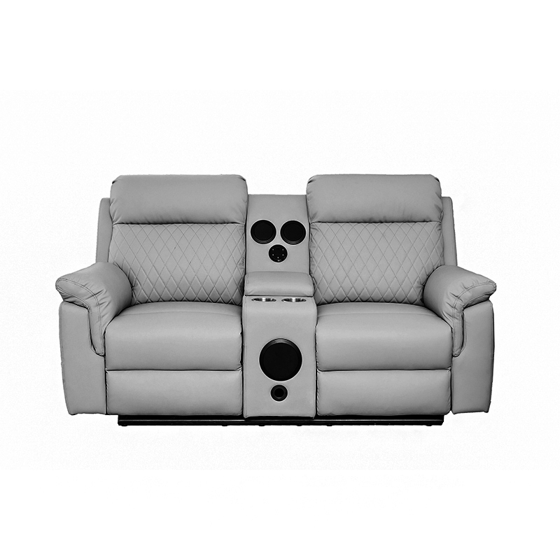 Sofá seccional de cuero genuino reclinable