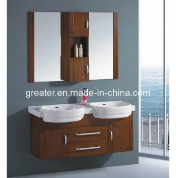 Double Bowl Wood Bathroom Vanity (KH8010)