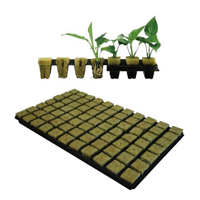 Hydroponic rock wool for plants growing