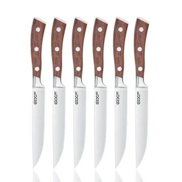 Black Walnut Handle Luxury High-End 5 Inch Stainless Steel Steak Knife Set of 6