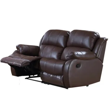 Brown Leather Living Room Lazy Boy Recliner Sofa