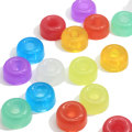 Wholesale Cute Mini Round Hollow Inside Pretty Colorful 100pcs Round Candy Beads Flatback Resin Charms for DIY Crafts