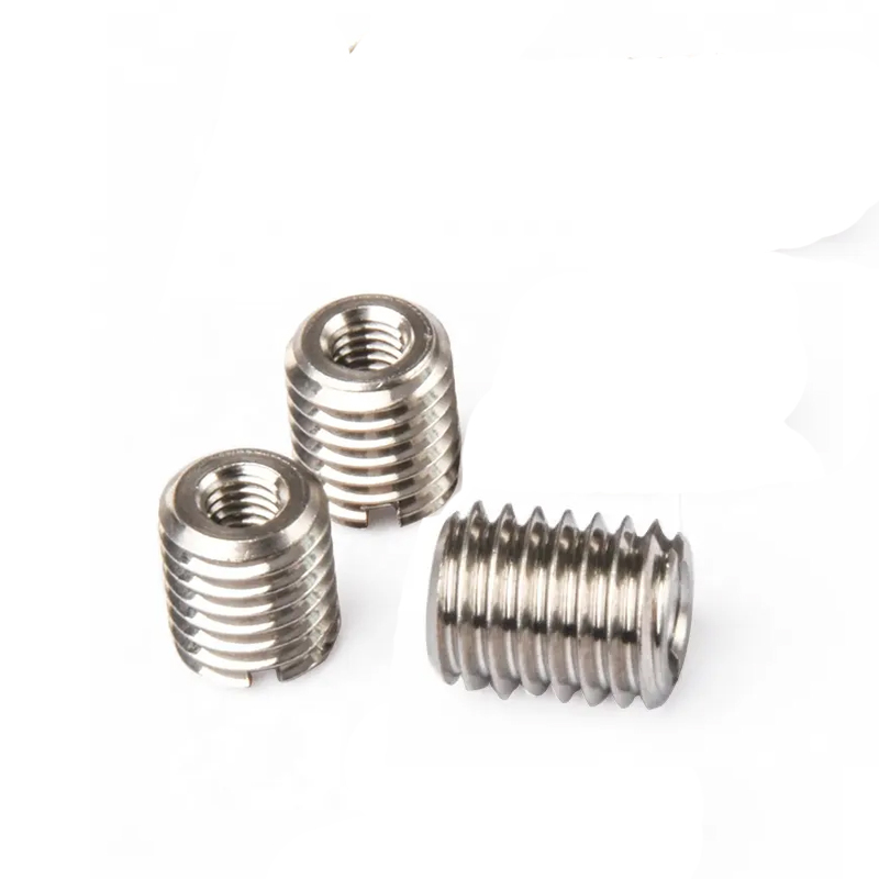 Brass insert nut stainless steel 304slot self tapping threaded  insert