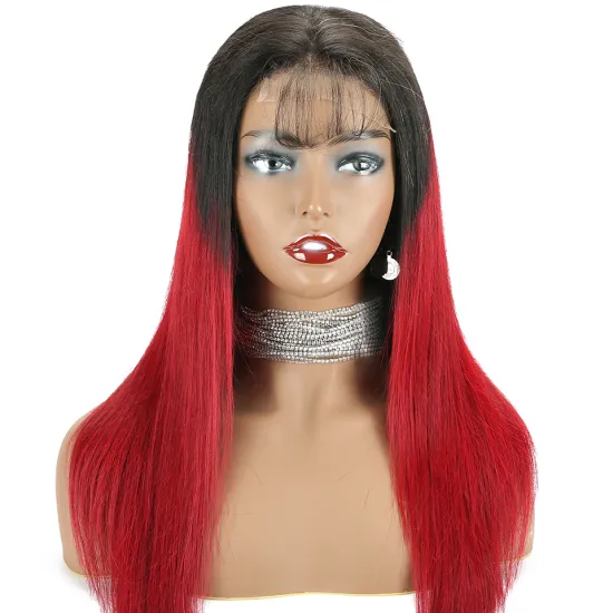 4x4 Lace Closure Human Hair Wigs Women HD Lace Pre Plucked 100% Virgin Wig Ombre 1b Burgundy 99j Human Hair Lace Wigs Straight