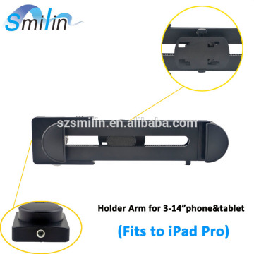 High quality Car Headrest Tablet Holder Arm Clamp also with 1/4" 20 screw hole for iPad Pro all smartphone and tablets