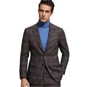 חליפת טרנינג צמר עם חזה יחיד לגברים ברמה גבוהה