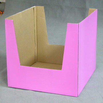 Hot sale pink corrugated paper display box