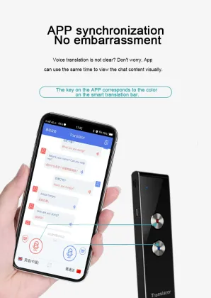 Multilingual Voice Translator Device: Instant Translation for Over 40 Languages - T8+