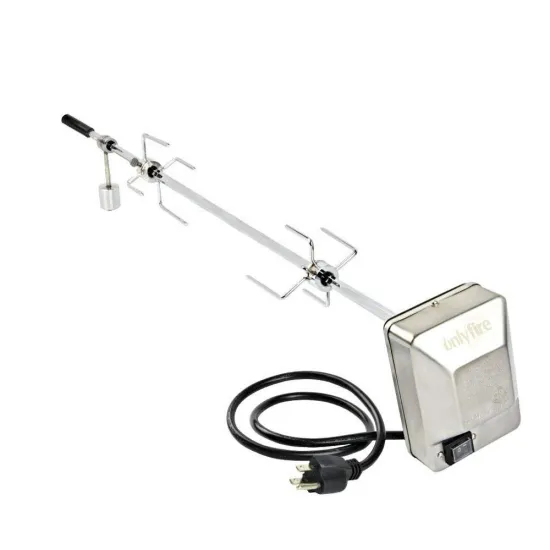 Electric BBQ Spit Rod Kit - Outdoor Rotisserie Spit for Pig Roasting