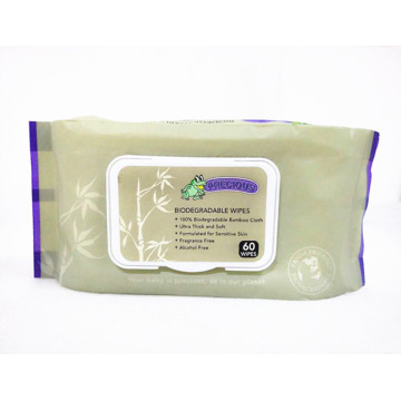 100% Bambou Fiber Fiber Baby Wipes Wipes