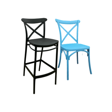 wedding chair party restaurant Detachable Resin or Hard plastic cross back chair for event
