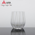 Modern simple striped glass tea cup kitchen glassware