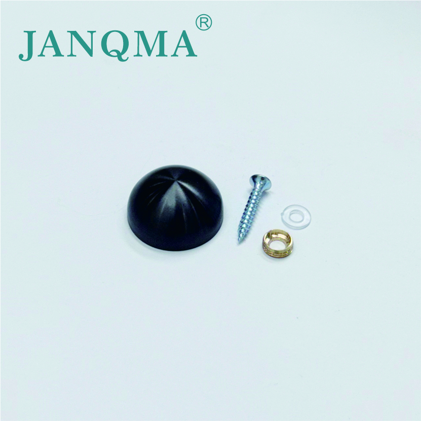 Semi-Spherical mirror screws decorative Wire-drawn black