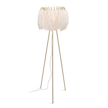 USB DIY Creative Warm Light Feather Lampshade Table Lamp for Wedding and Home Decor