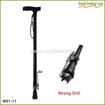 W01-11 New Strong Aluminum Walking Cane with Drill