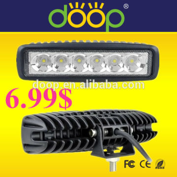 Cree LED Spot or Flood 18w working light for 12V 24V offroad truck atv suv utv Jeep the hottest single row 6 LEDs