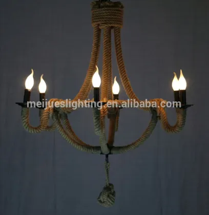 Latest model hemp rope import company indian chandelier light