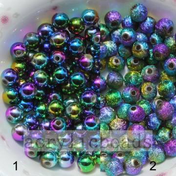 Multicolored jewelry shinny ball acrylic beads