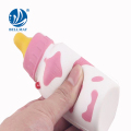 Novo produto Brochura em pêlo Frasco anti estresse Squishy Soft Alimentação em pó-garrafa