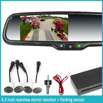4.3 inch GPS & navigation rear view mirror monitor with compass & temperature auto dimming and backup camera display