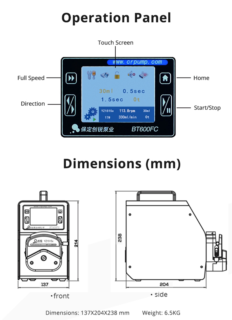 Bt600fc Peristaltic Pump 5