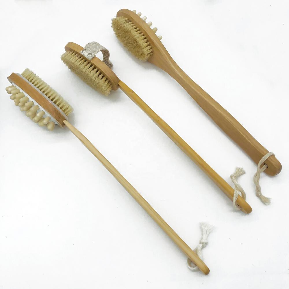 Long Handle Bath Brush With Plastic Spacer Three Types Jpg