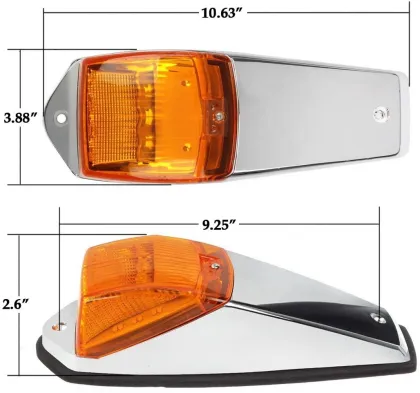 OVOVS Cab Marker Amber Lights for Freightliner Heavy Duty Trucks