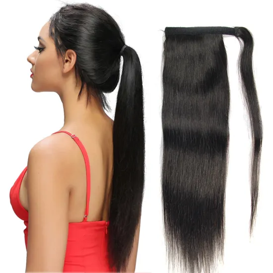 chinese hair vendors,the best selling mink virgin cuticle aligned hair ponytail,100% human hair straight ponytails