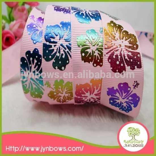High quality fancy colorful special custom glitter printed ribbon