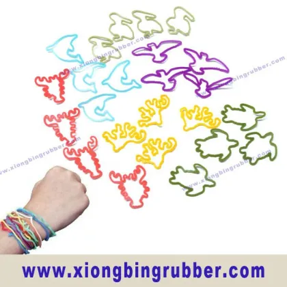animal shape silicone elastic hair bands