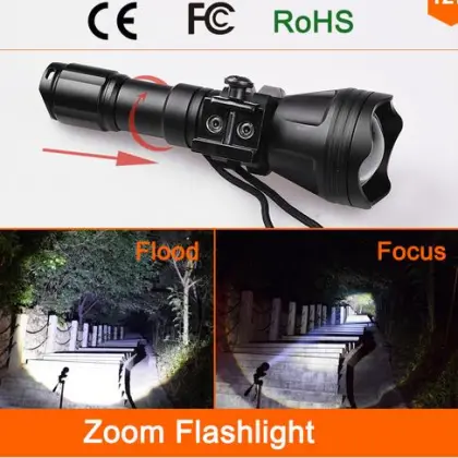 Odepro zoom flashlight led hunt torch