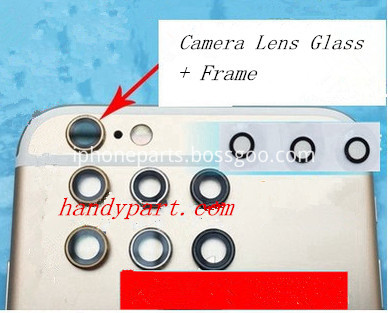 Back camera glass lens with frame
