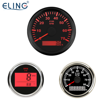 Eling Digital Tachometro con metro per le ore e retroilluminazione per escavatori, motoscafi, automobili, SUV