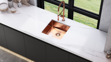 Meiao 44x44 Square Gold Elegant Bathrouns Undermount Basin