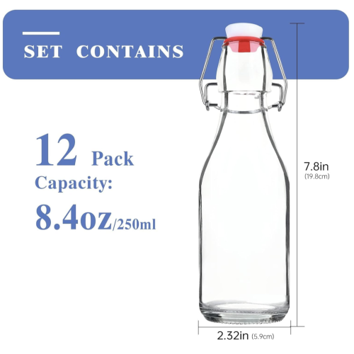 12 conjuntos de garrafas de cerveja de vidro com designs exclusivos