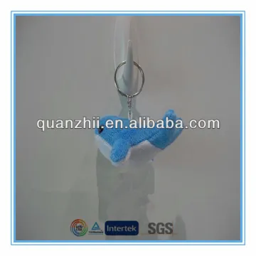Mini whale plush key chain for kids